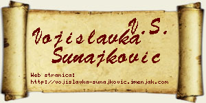 Vojislavka Sunajković vizit kartica